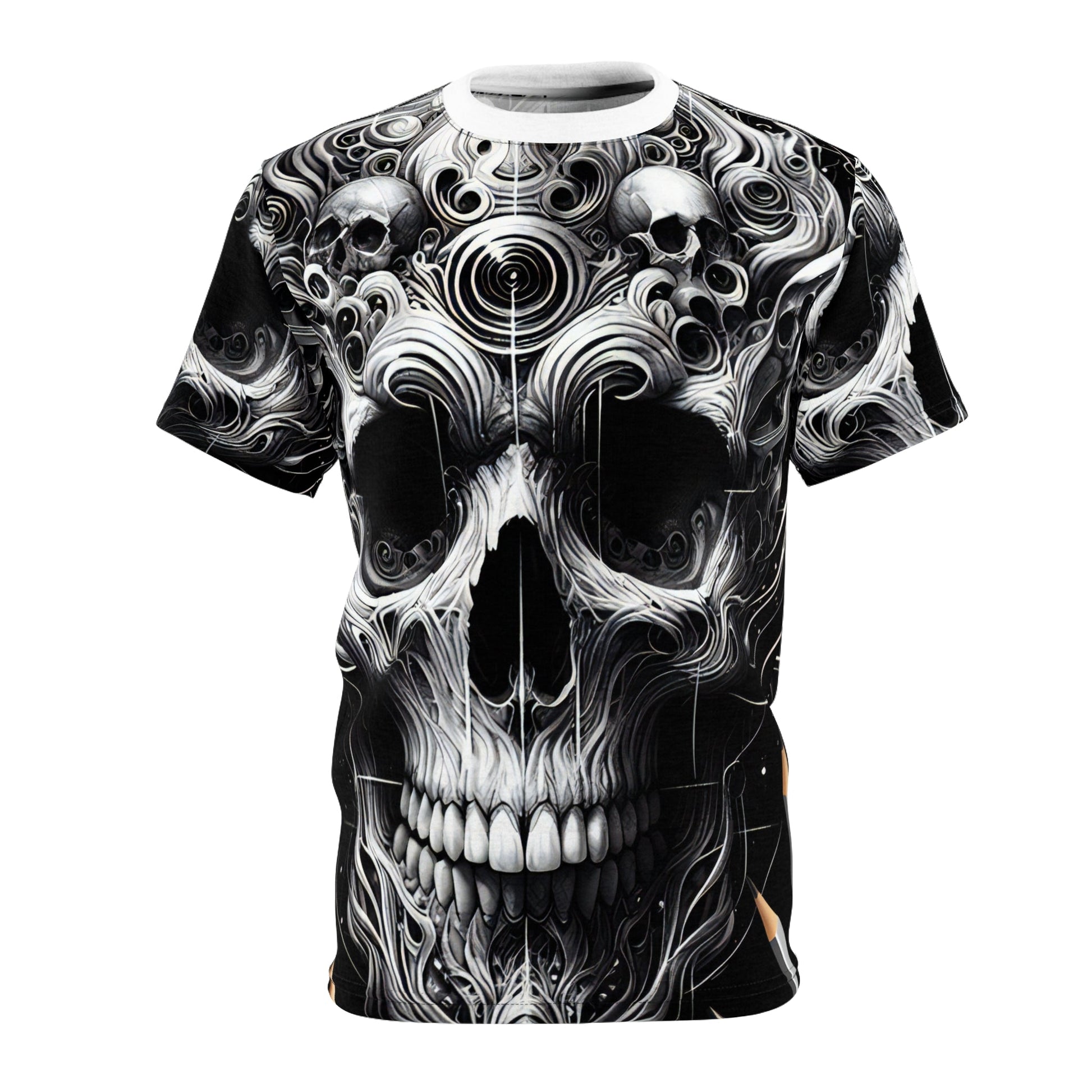 "Edgy Gothic Skull Elegance" - Tee - All Over Prints - RVM Customs LLC