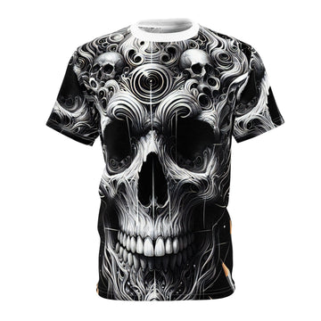 "Edgy Gothic Skull Elegance" - Tee - All Over Prints - RVM Customs LLC