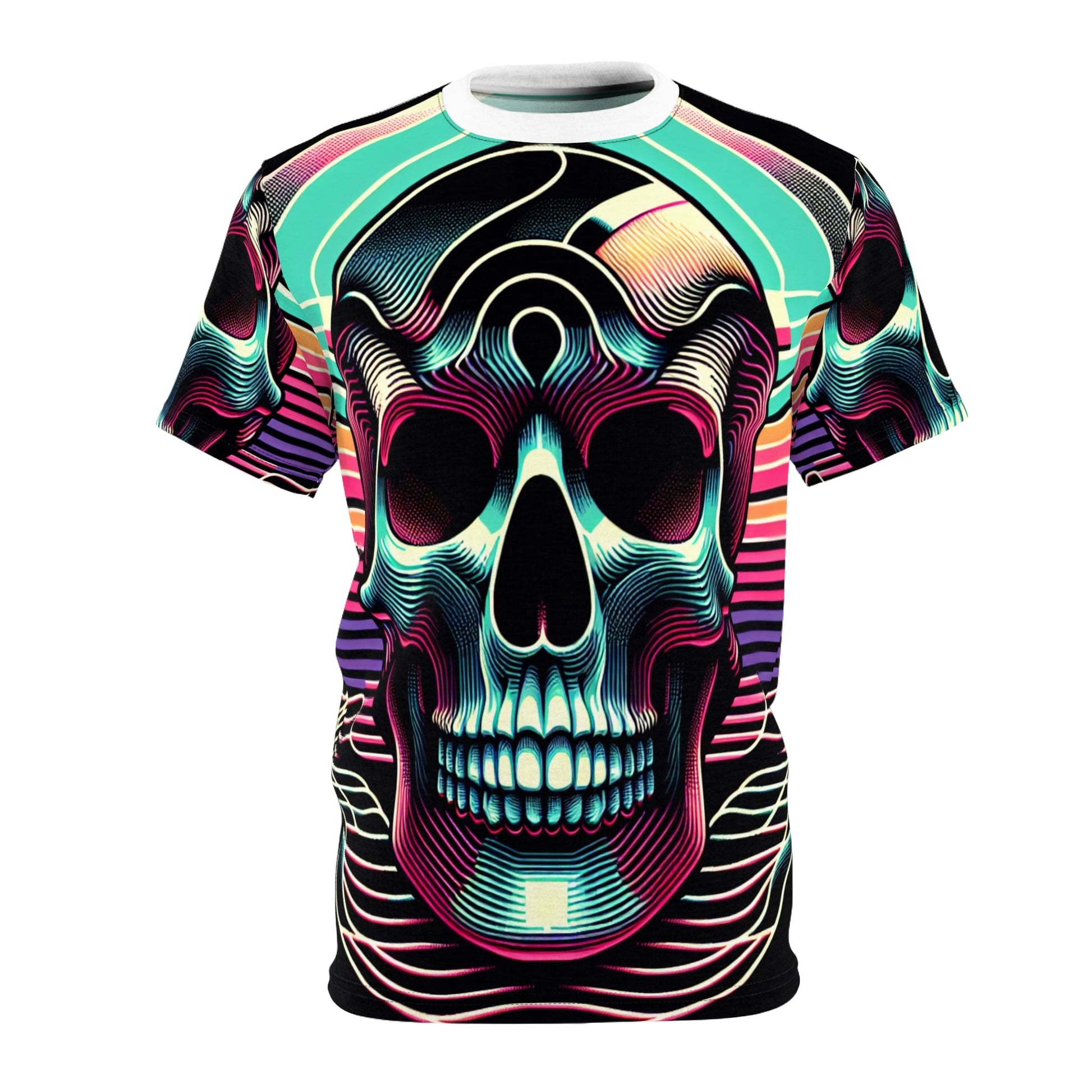 "Eternity Chic: Vanguard Skull Symphony" - Tee - All Over Prints - RVM Customs LLC