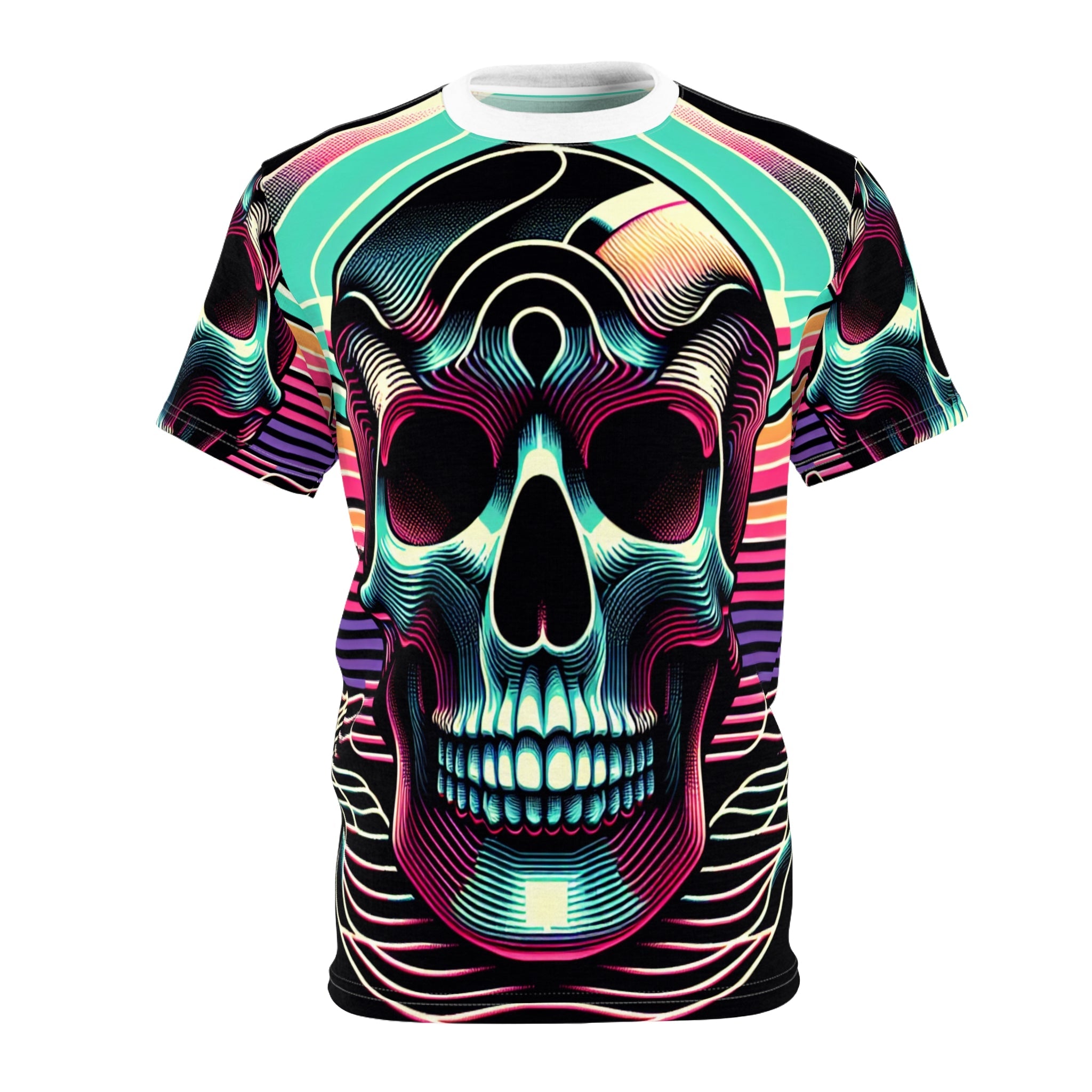 "Eternity Chic: Vanguard Skull Symphony" - Tee - All Over Prints - RVM Customs LLC