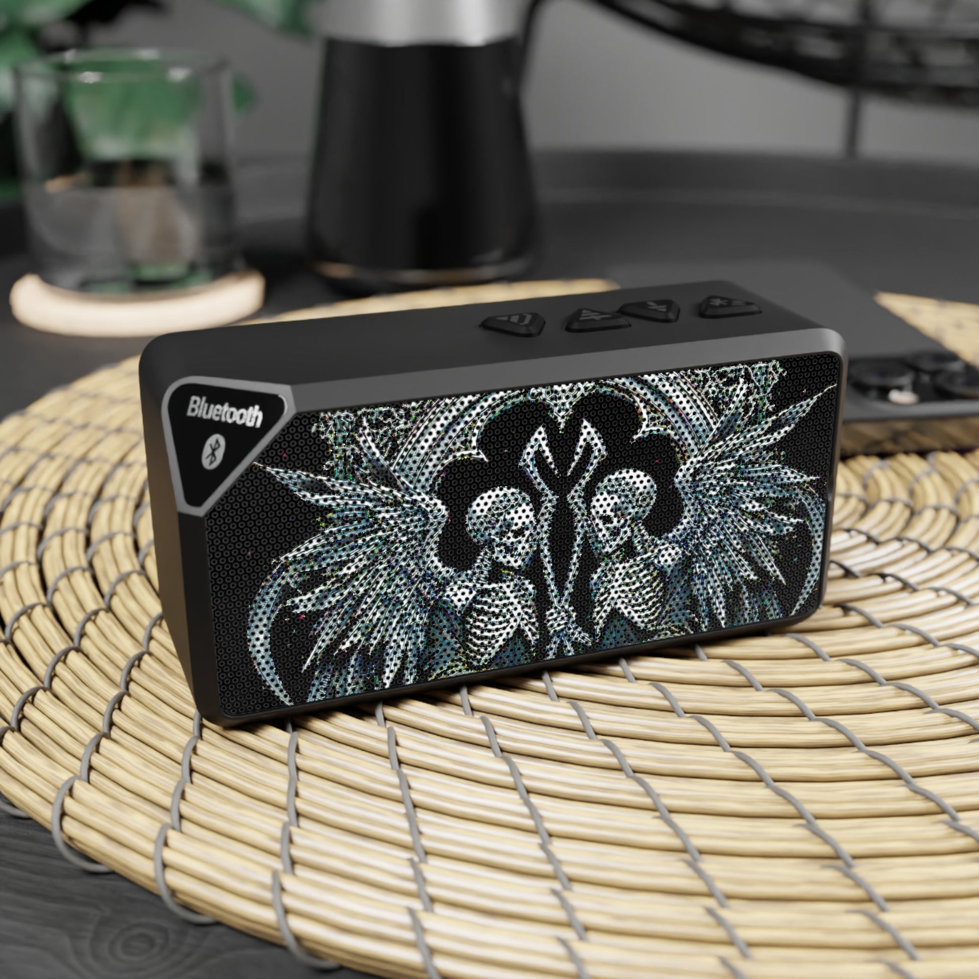 Gothic Skull Bluetooth Speaker - Unique Wireless Audio, Heavy Metal Gift, Music Lovers, Home Decor, Halloween Decor, Party Speaker - Accessories - RVM Customs LLC