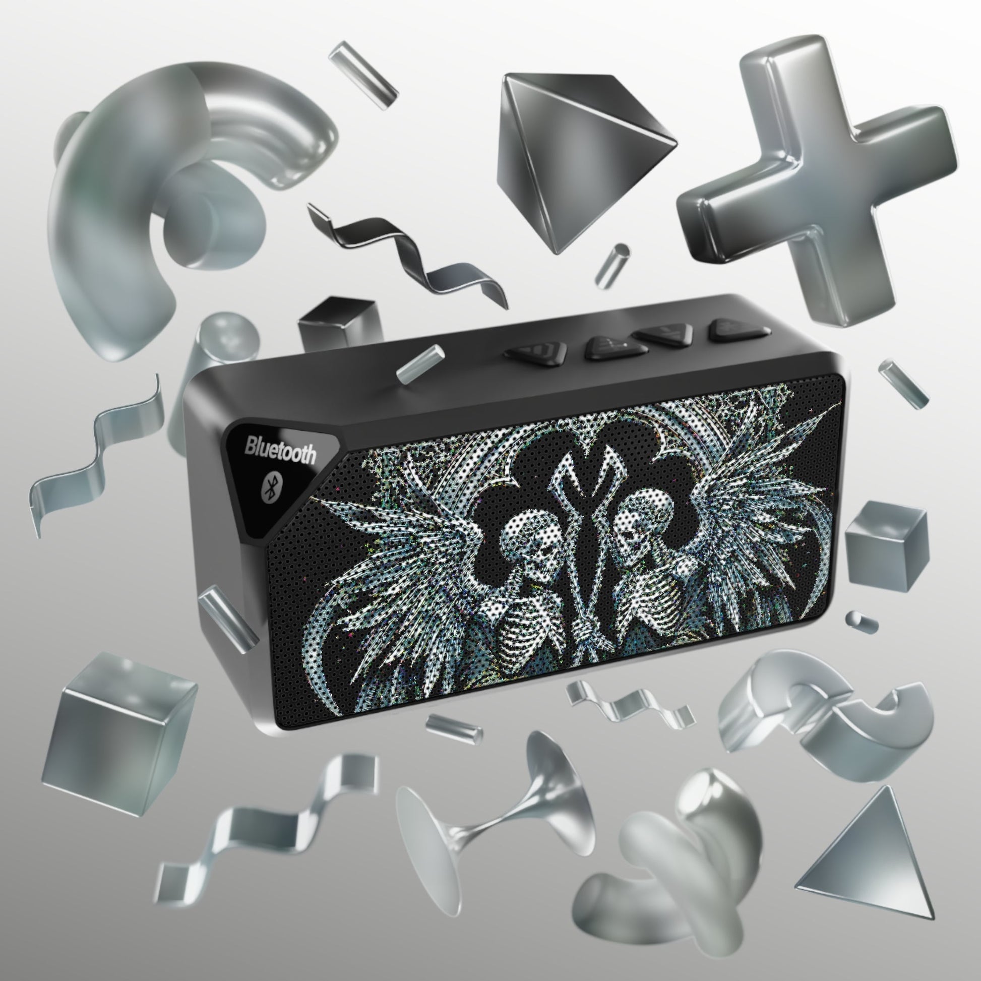 Gothic Skull Bluetooth Speaker - Unique Wireless Audio, Heavy Metal Gift, Music Lovers, Home Decor, Halloween Decor, Party Speaker - Accessories - RVM Customs LLC