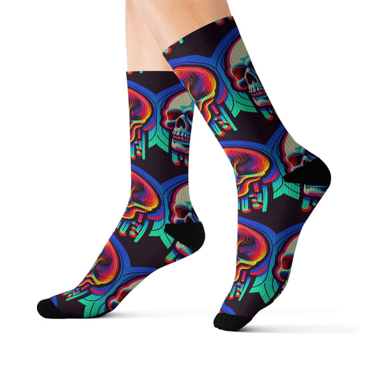 "Memento Moderno: Echoes of Eternity" - Socks - All Over Prints - RVM Customs LLC