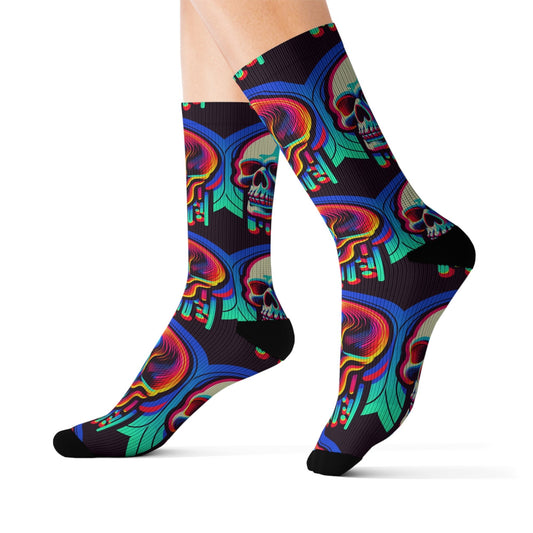 "Memento Moderno: Echoes of Eternity" - Socks - All Over Prints - RVM Customs LLC