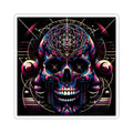Psychedelic Skull Kiss - Cut Stickers | Vibrant Decor for Laptop, Journals, Water Bottles, Gifts, and Festival Accessories - Paper products - RVM Customs LLC