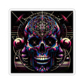 Psychedelic Skull Kiss - Cut Stickers | Vibrant Decor for Laptop, Journals, Water Bottles, Gifts, and Festival Accessories - Paper products - RVM Customs LLC