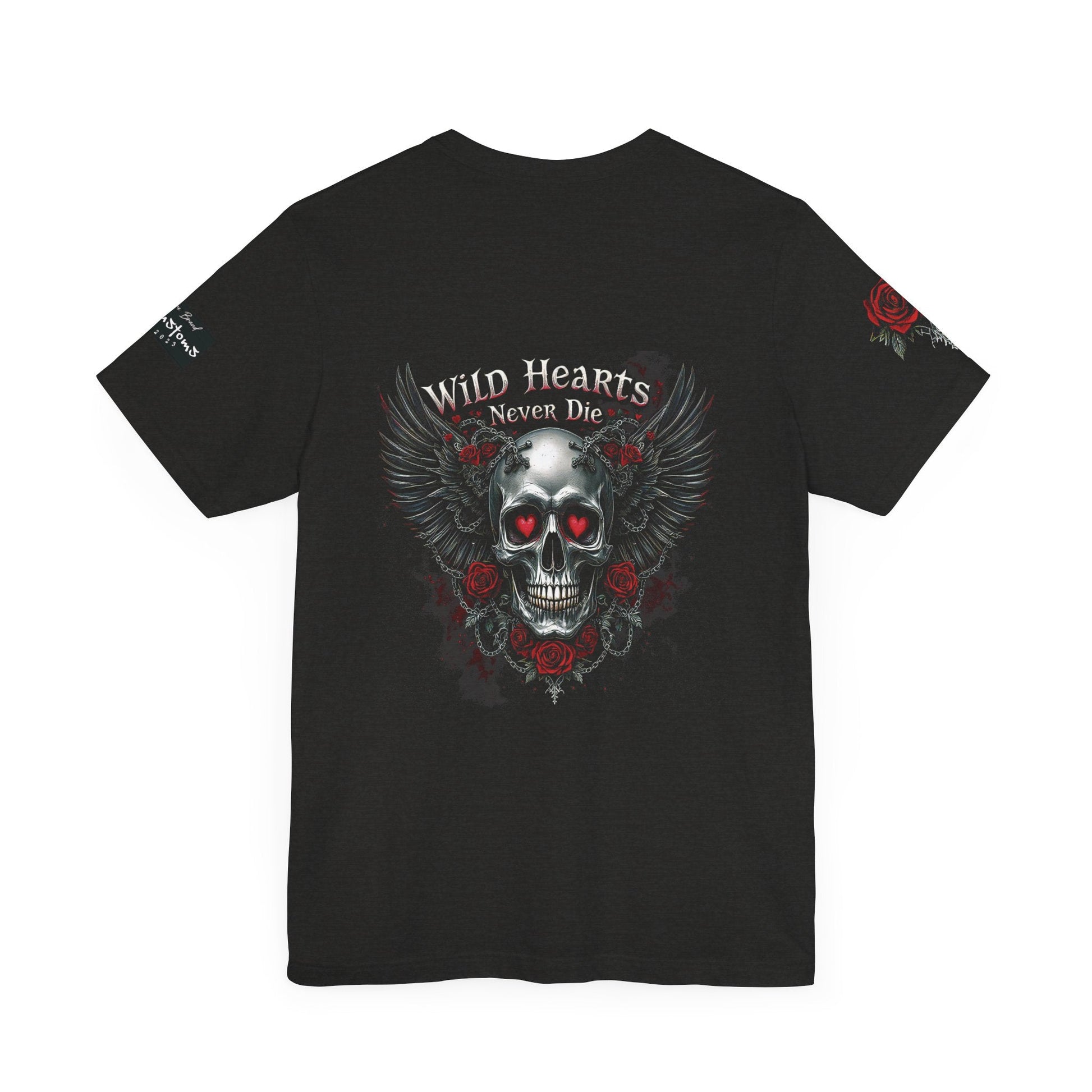 Skull Tee - Wild Hearts Never Die Unisex Jersey Short Sleeve - T-Shirt - RVM Customs LLC