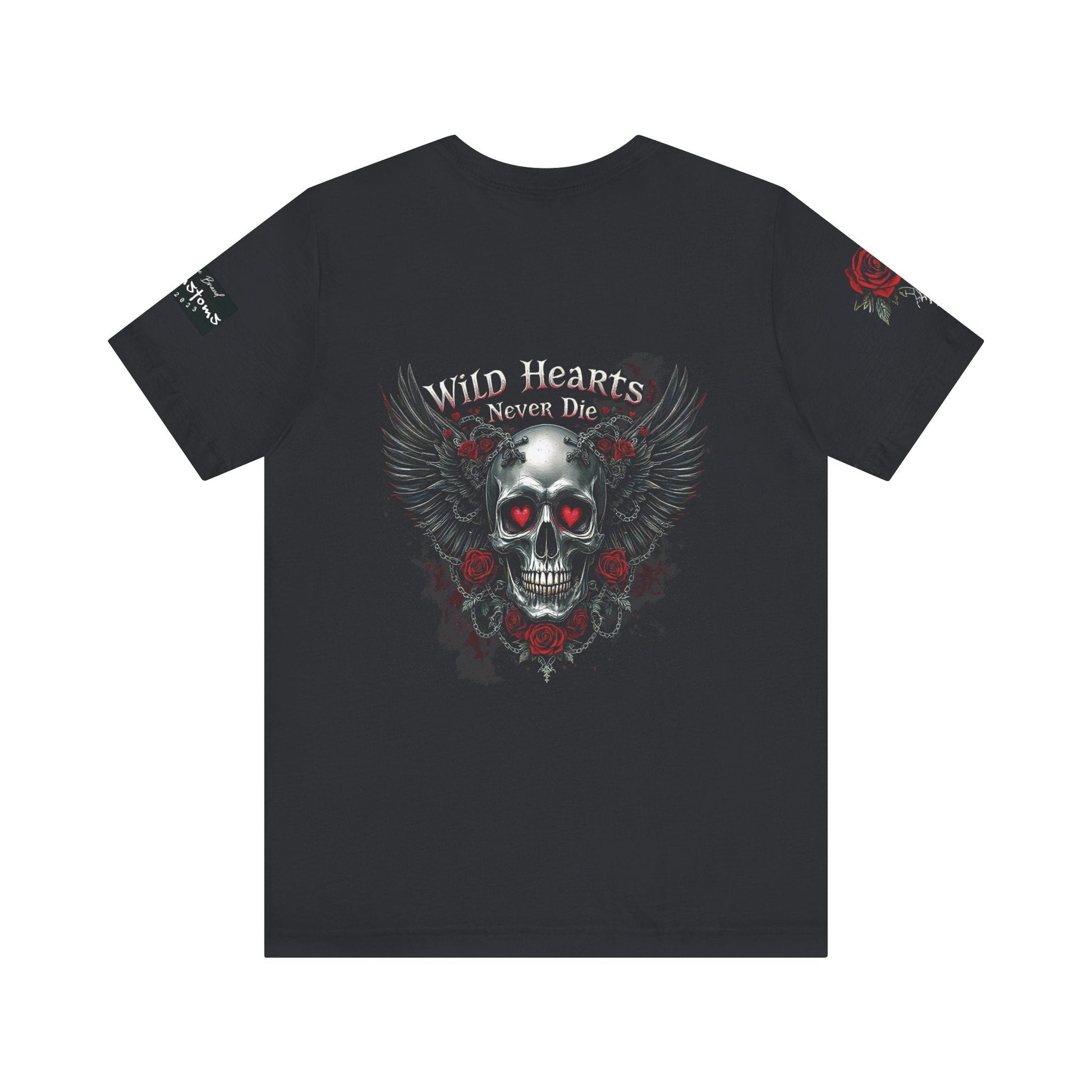 Skull Tee - Wild Hearts Never Die Unisex Jersey Short Sleeve - T-Shirt - RVM Customs LLC