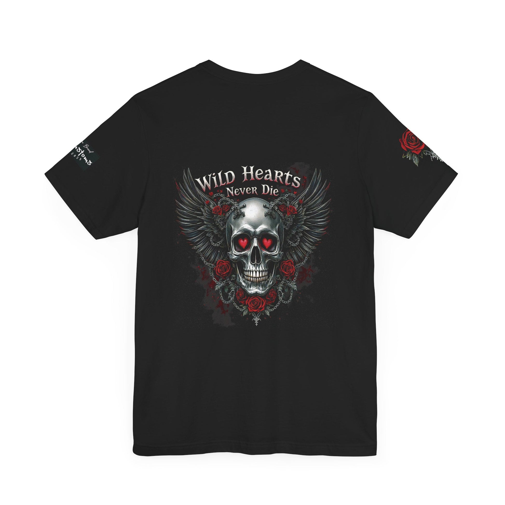 Skull Tee - Wild Hearts Never Die Unisex Jersey Short Sleeve - T-Shirt - RVM Customs LLC