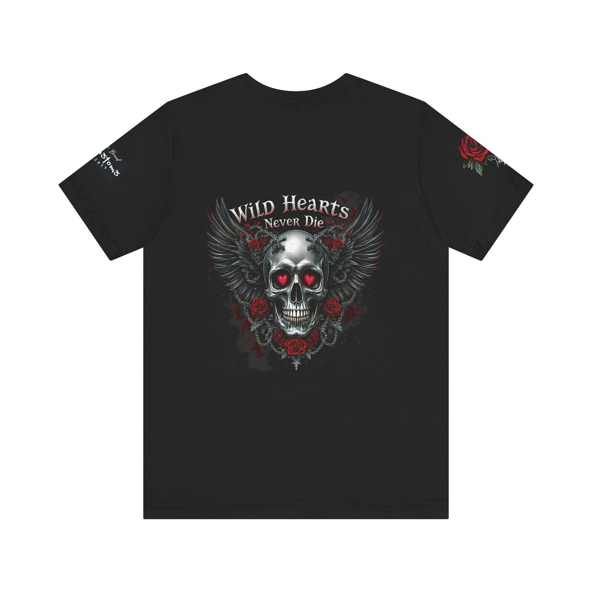 Skull Tee - Wild Hearts Never Die Unisex Jersey Short Sleeve - T-Shirt - RVM Customs LLC