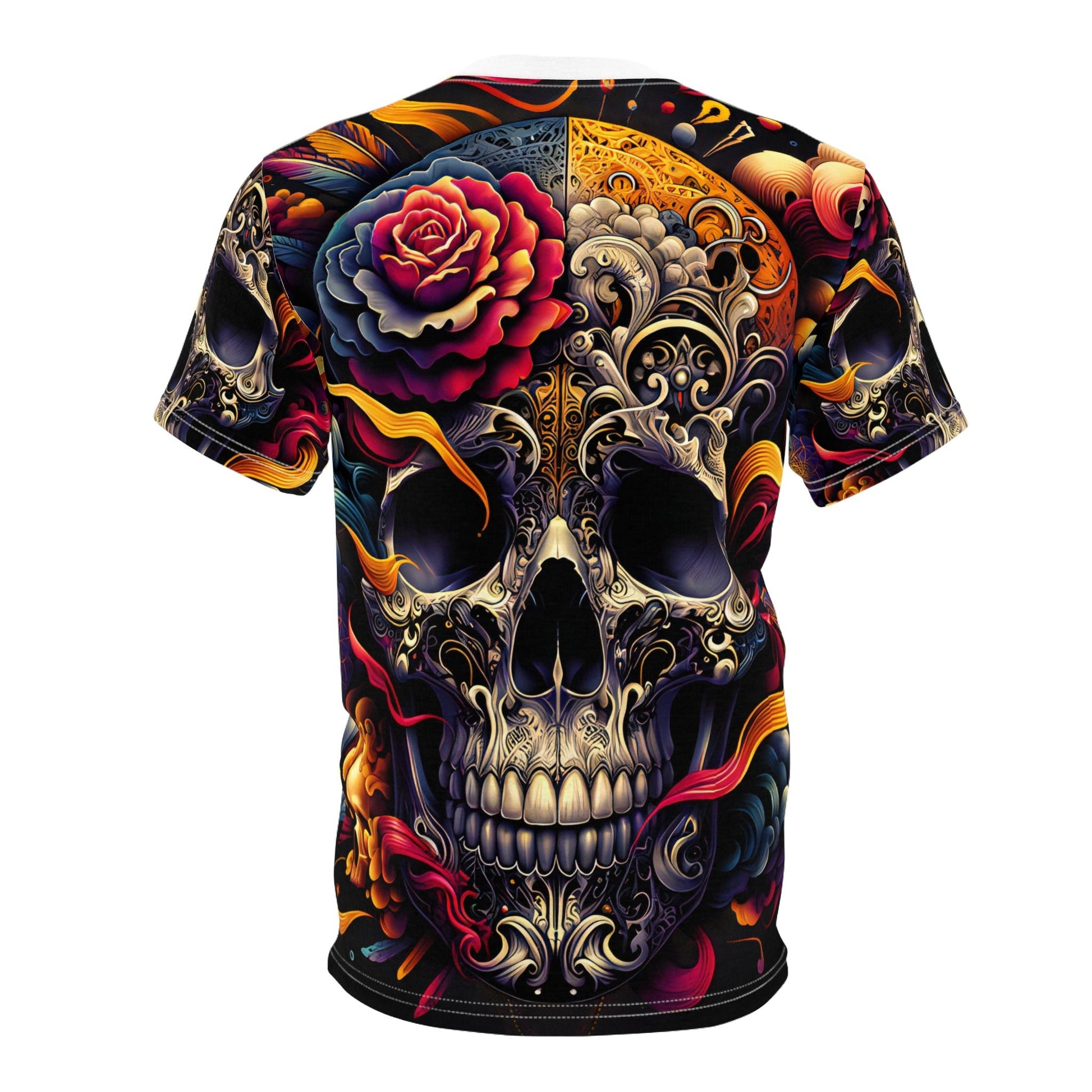 "Sophisticate's Serenity: Modern Skull Reverie" - Tee - All Over Prints - RVM Customs LLC