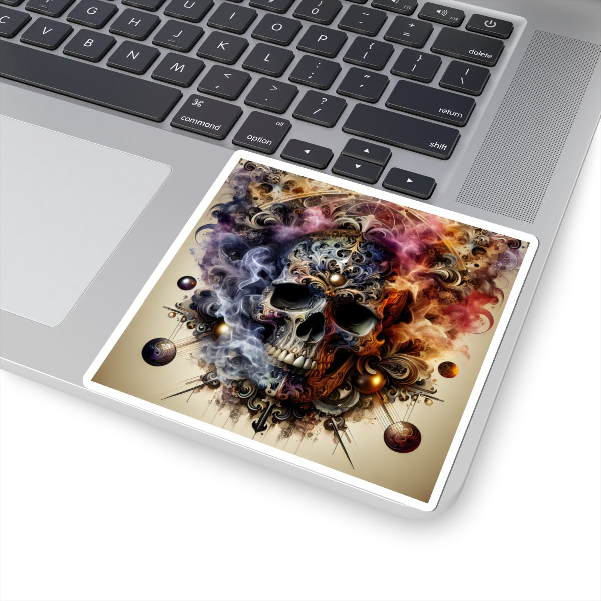 Vibrant Skull Kiss - Cut Stickers | Edgy Art, Laptop Decals, Festival Gear, Unique Gifts, Dark Aesthetic - Paper products - RVM Customs LLC