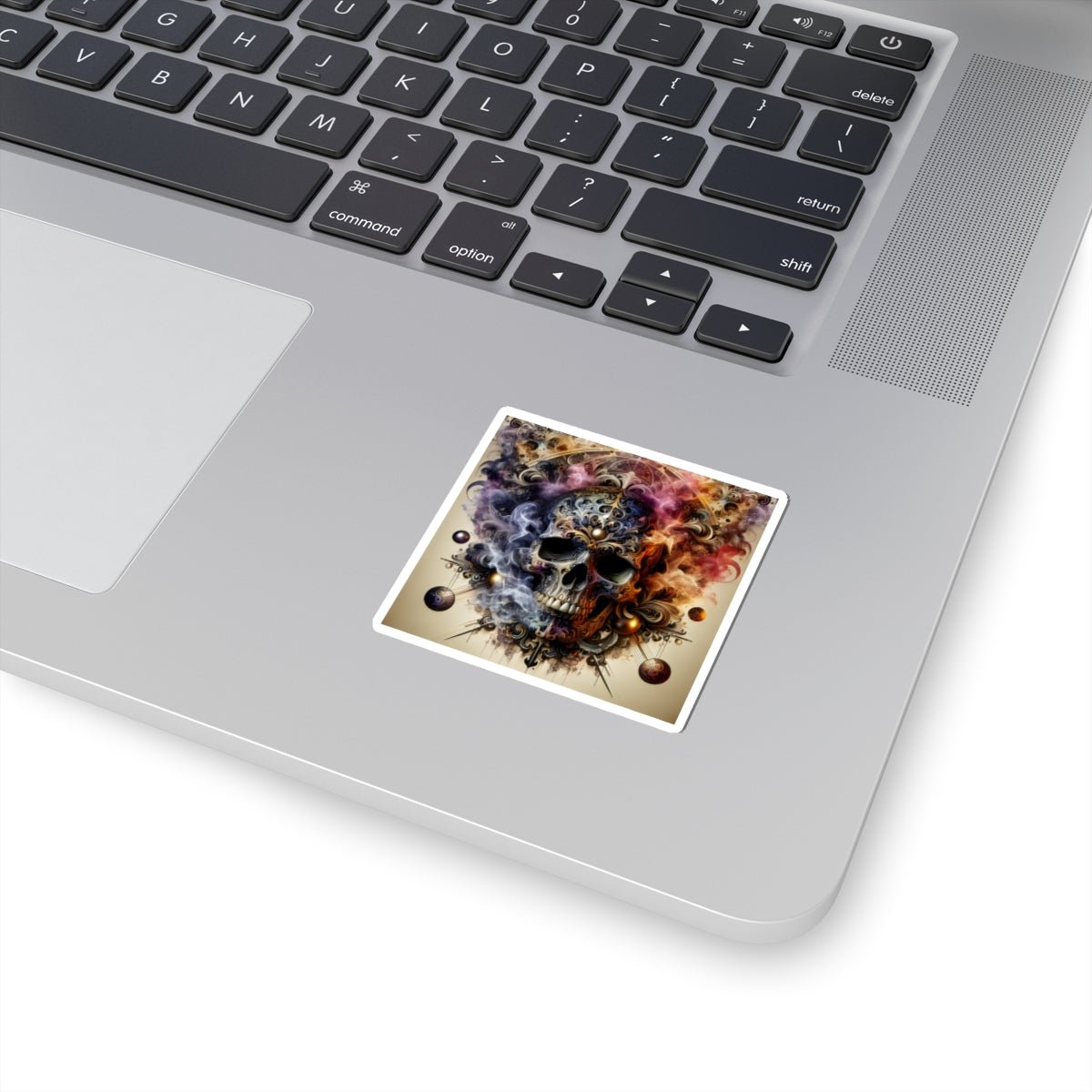 Vibrant Skull Kiss - Cut Stickers | Edgy Art, Laptop Decals, Festival Gear, Unique Gifts, Dark Aesthetic - Paper products - RVM Customs LLC
