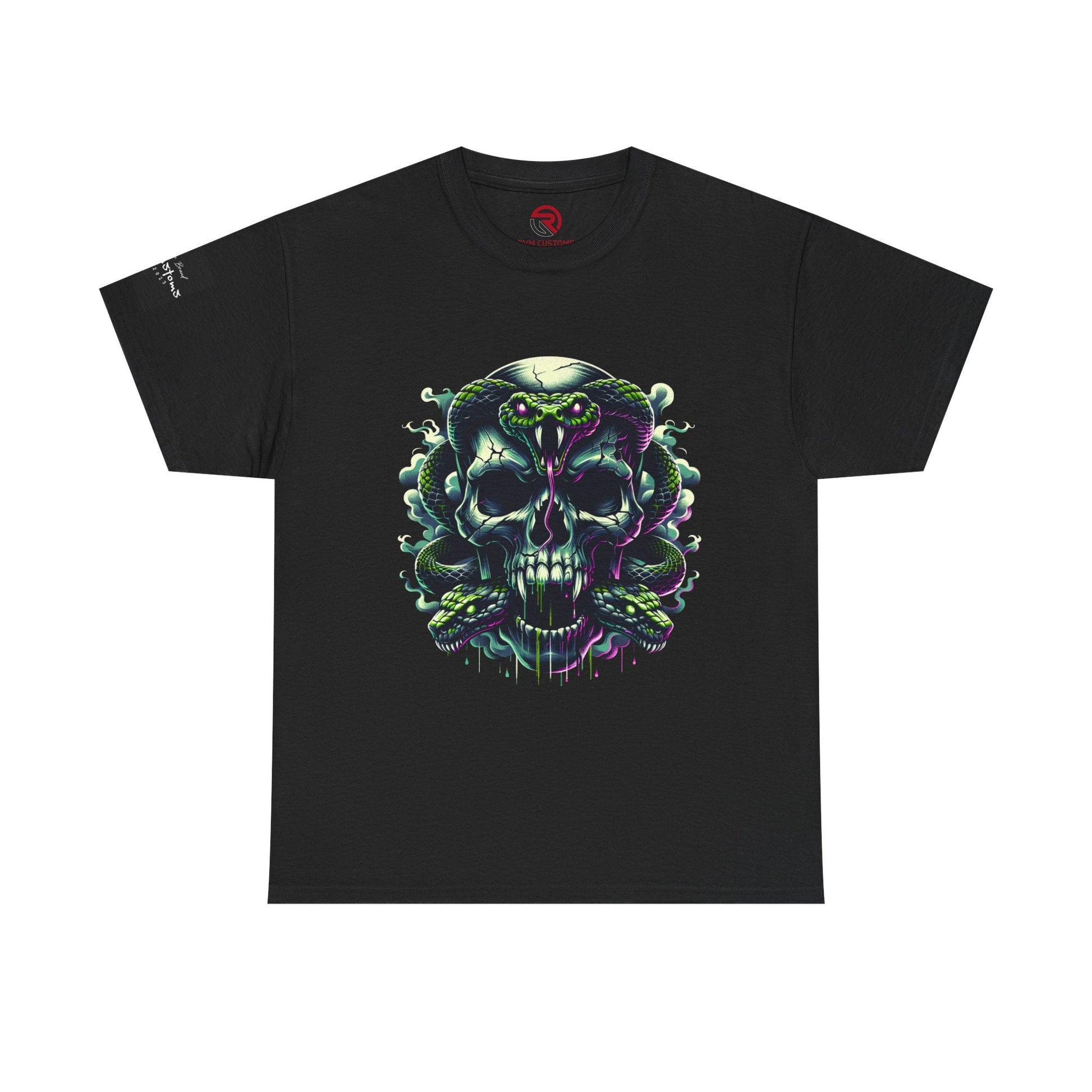 Viper Skull Tee - Vibrant Colors Unisex Heavy Cotton Tee - T-Shirt - RVM Customs LLC